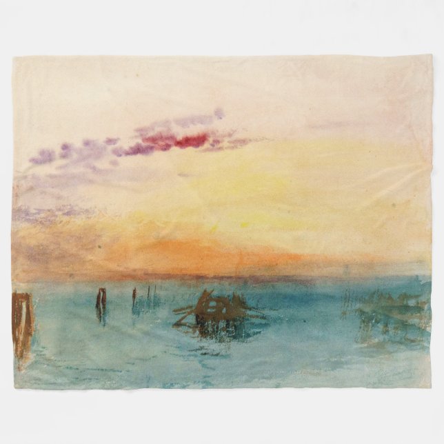 Couverture Polaire William Turner - La lagune près de Venise au couch (Devant (Horizontal))