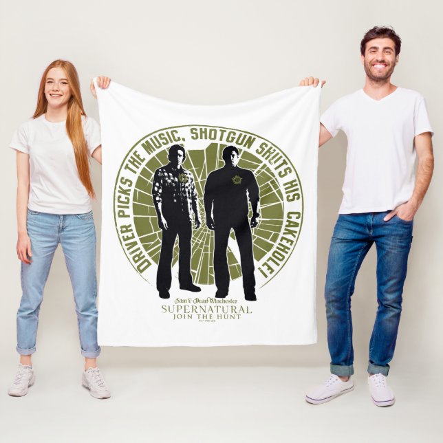 Couverture Polaire Winchester Brothers surnaturel "Shotgun" (En situation)