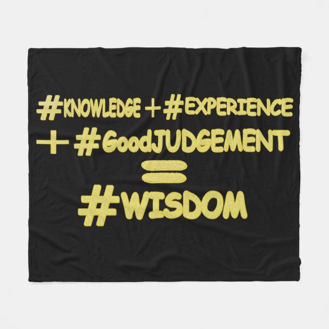 Couverture Polaire "WISDOM EQUATION" Mignonne Expression Design. Comm (Devant (Horizontal))