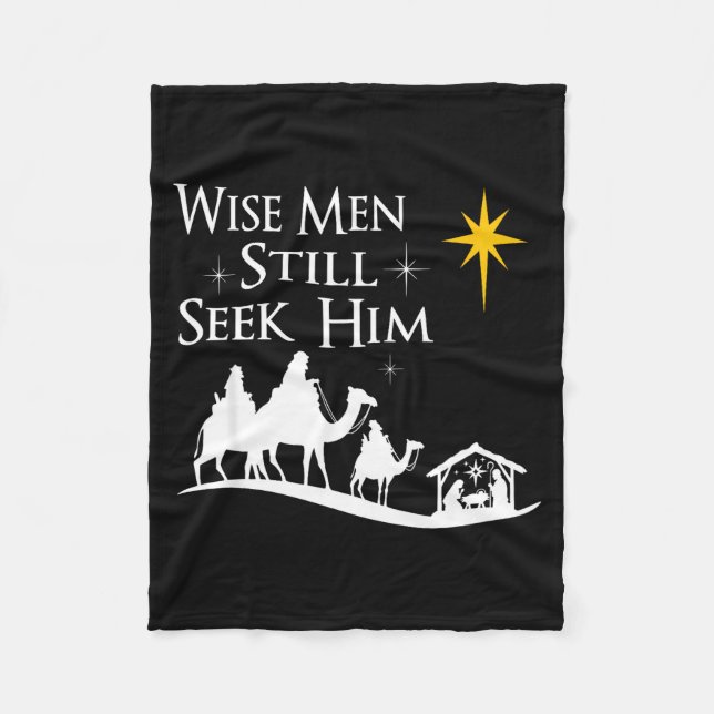 Couverture Polaire Wise Men Still Seek Him Christian Christmas Jesus  (Devant)