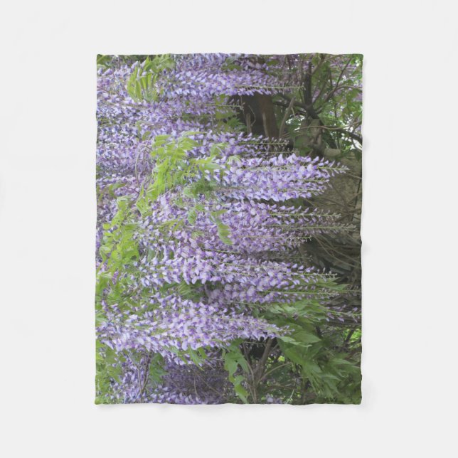Couverture Polaire Wisteria Blanket pour les amoureux des fleurs (Devant)