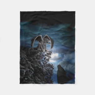Couverture Polaire Wolf Moon - Wolf avec Golem