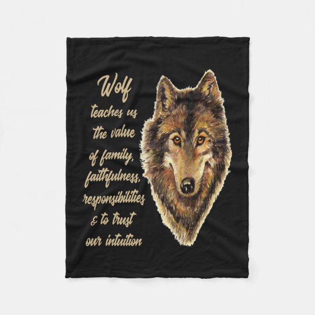 Couverture Polaire Wolf Totem Animal Spirit Guide Tshirt (Devant)