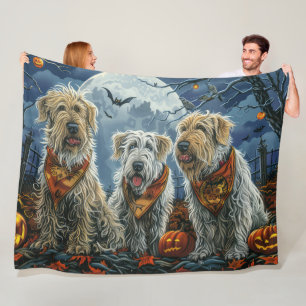 Couverture Polaire Wolfhound Halloween Éffrayant