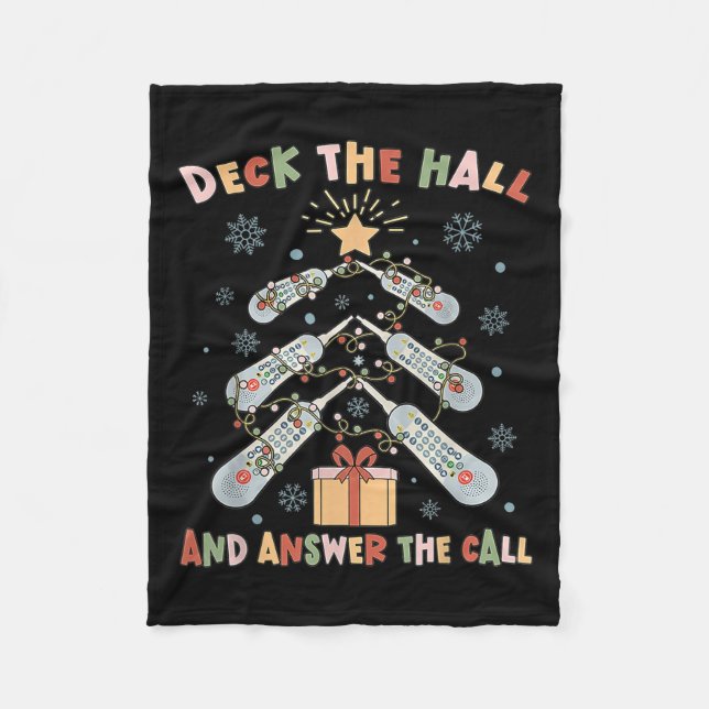 Couverture Polaire Women Christmas Icu Nurse Call Light Telemetry Hea (Devant)