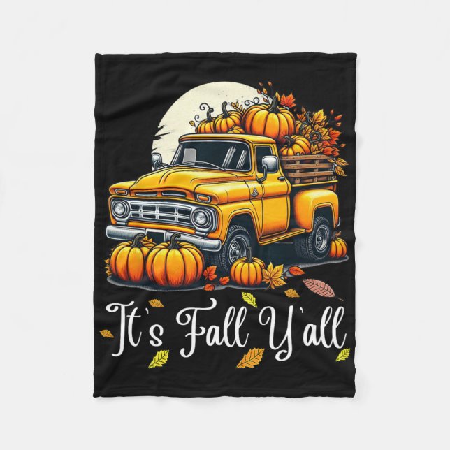 Couverture Polaire Women It's Affaire Y'all Pumkin Truck Autumn Tree  (Devant)