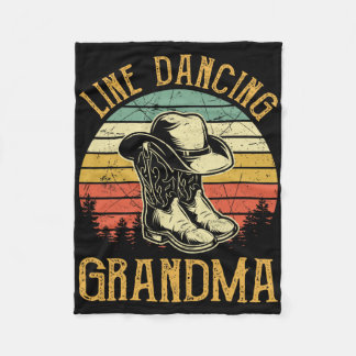 Couverture Polaire Women Line Dance Grandma Danseuse Danse Pays Mu