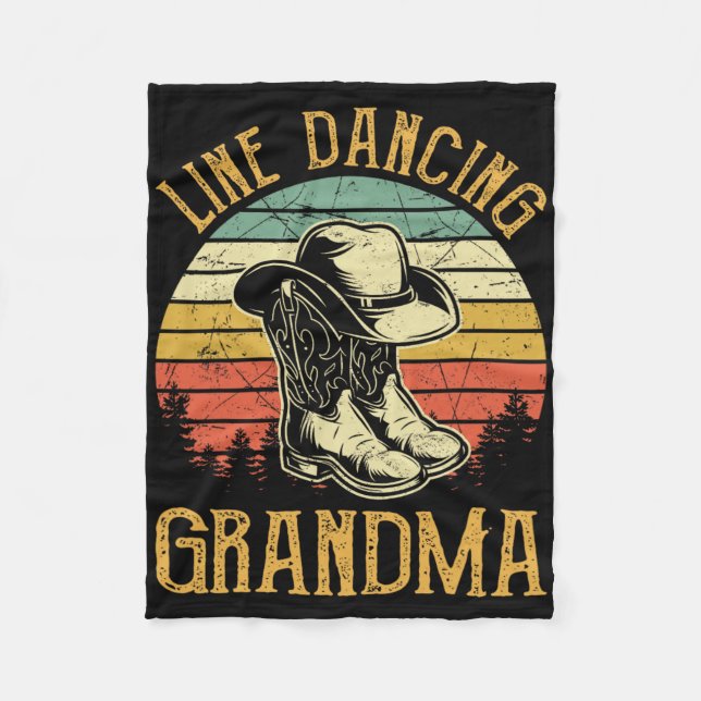 Couverture Polaire Women Line Dance Grandma Danseuse Danse Pays Mu (Devant)