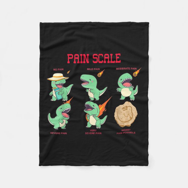 Couverture Polaire Women Nurse Pain Scale Pain Essment Funny Dinosaur (Devant)