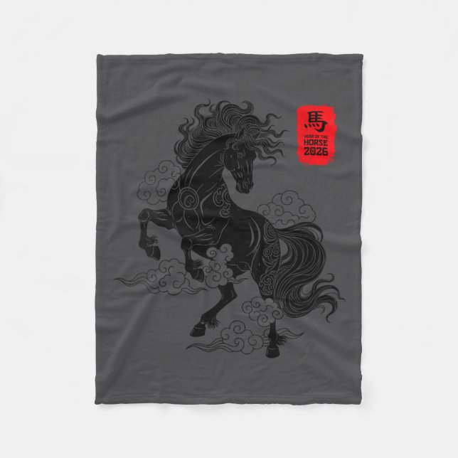Couverture Polaire Womens Chinese New Year 2026 Year Of The Horse Art (Devant)