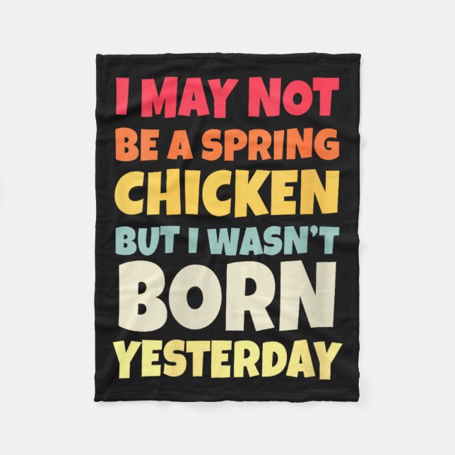 Couverture Polaire Womens Funny Getting Older Retro Spring Chicken Bi (Devant)