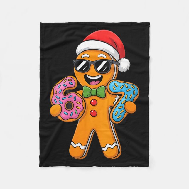 Couverture Polaire Womens Funny Gingerbread Six Seven 67 Ice Cream Ch (Devant)