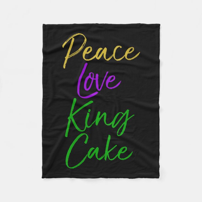 Couverture Polaire Womens Funny Mardi Gras Gift Party Quote Cute Peac (Devant)