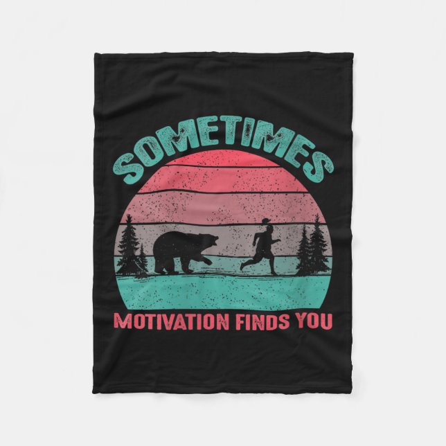 Couverture Polaire Womens Funny Running Motivational Sometimes Motiva (Devant)