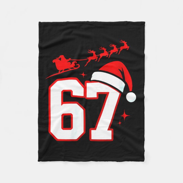 Couverture Polaire Womens Funny Six Seven 67 Meme 6 7 Elf Santa Chris (Devant)