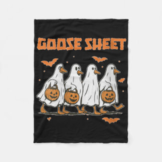 Couverture Polaire Womens Halloween Fall Goose Sheet Ghost Floral Aut