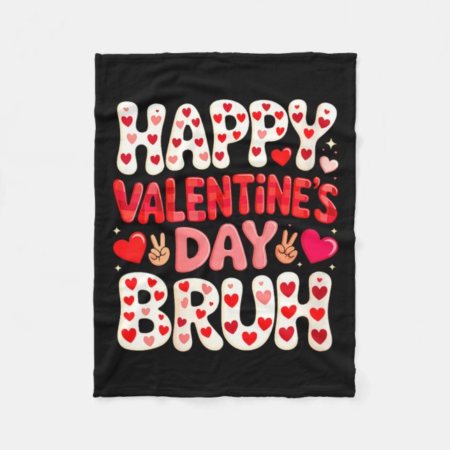 Couverture Polaire Women's Happy Valentine's Day Hearts Matching Kids (Devant)