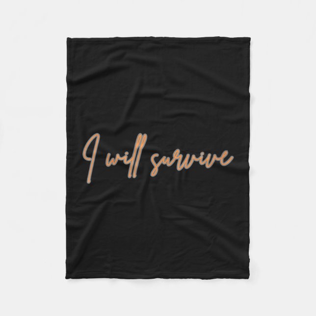 Couverture Polaire Womens I Will Survive - Fun Motivational &amp; Ico (Devant)