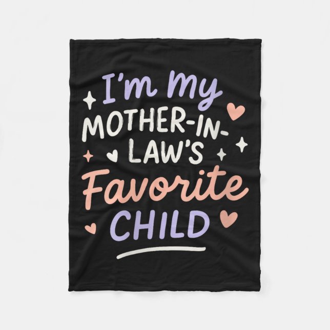 Couverture Polaire Womens I'm My Mother In Law's Favorite Child V-nec (Devant)