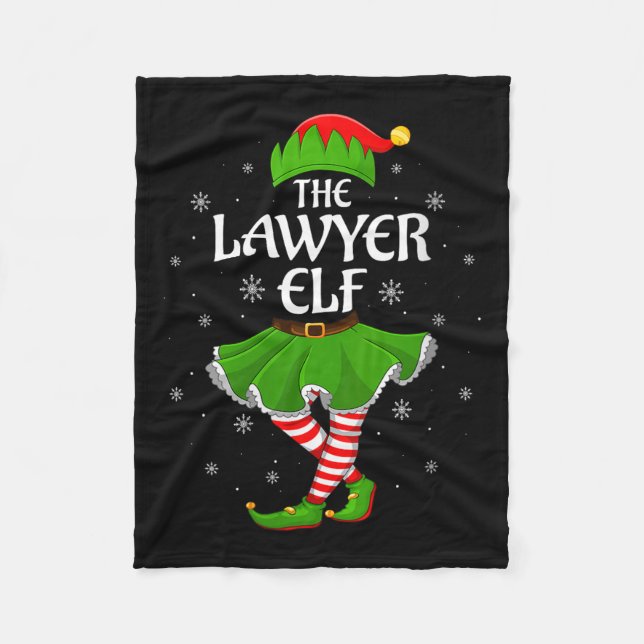 Couverture Polaire Womens Lawyer Elf Christmas Family Girls Women Elf (Devant)
