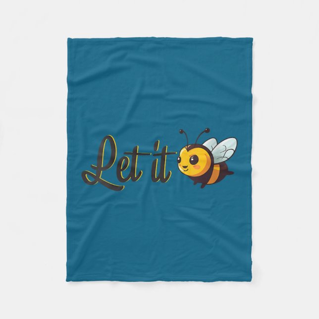 Couverture Polaire Womens Let It Bee Motivational Slogan Sitive Quote (Devant)