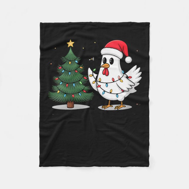Couverture Polaire Womens Merry Chick-mas Ultrygeist Funny Chicken Gh (Devant)