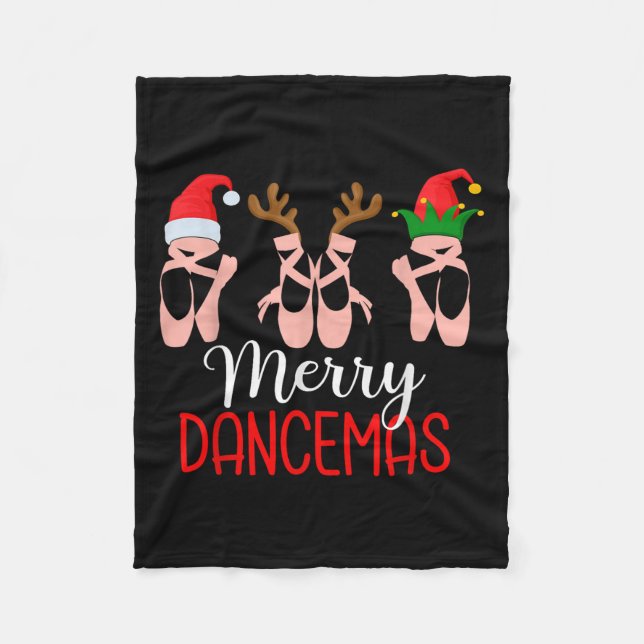 Couverture Polaire Womens Merry Dancemas Ballet Dancer Teacher Christ (Devant)