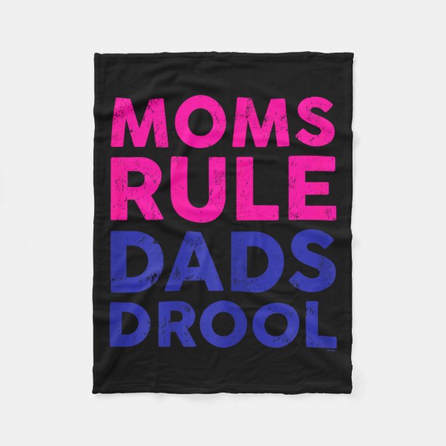 Couverture Polaire Womens Moms Rule Dads Drool Funny Mother's Day Gra (Devant)