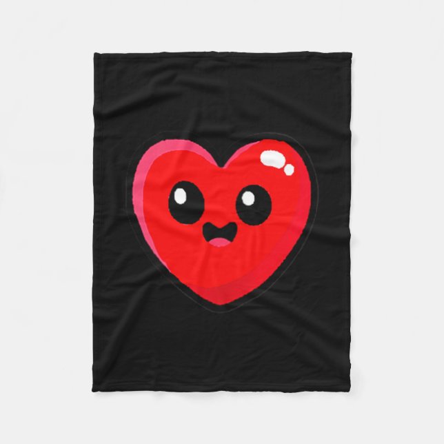 Couverture Polaire Women's Red Heart Funny Cute Design For Men Women  (Devant)