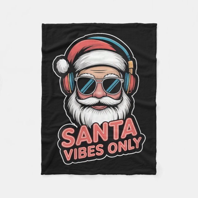 Couverture Polaire Womens Santa Vibes Only Funny P Culture Christmas  (Devant)