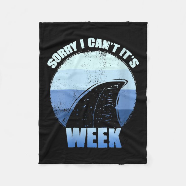 Couverture Polaire Womens Sorry I Can't It's Week Funny Shark Gift V- (Devant)