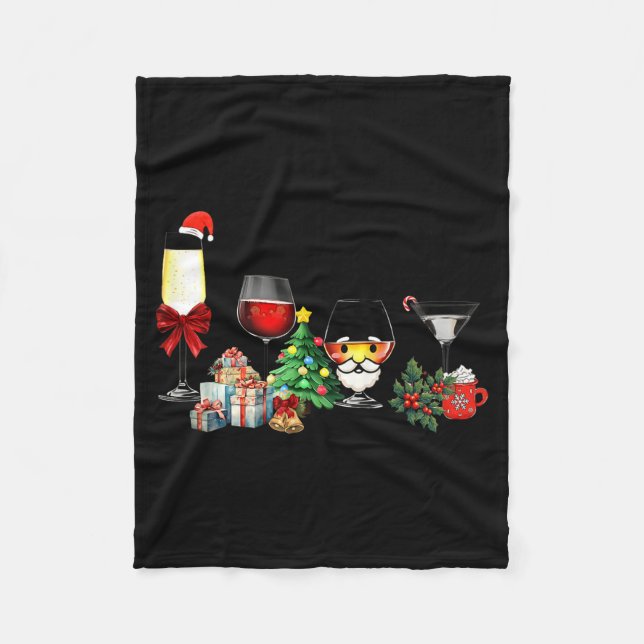 Couverture Polaire Womens Spellbind Wine Gl Of Santa Claus Gift Chris (Devant)