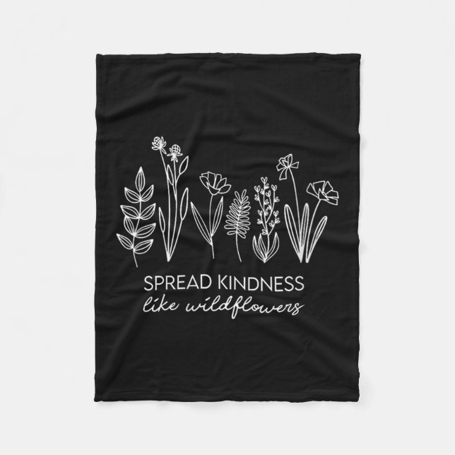 Couverture Polaire Womens Spread Kindness Like Wildflowers Insrationa (Devant)