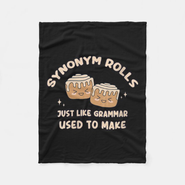 Couverture Polaire Womens Synonym Rolls Blague Cinnamon Rolls Grammai (Devant)