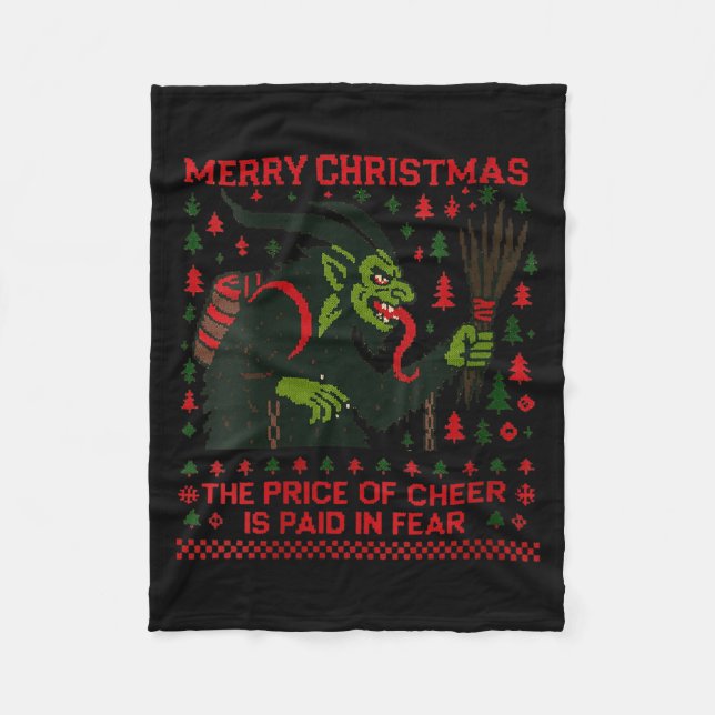 Couverture Polaire Womens The Price Of Cheer Is Paid In Fear Christma (Devant)