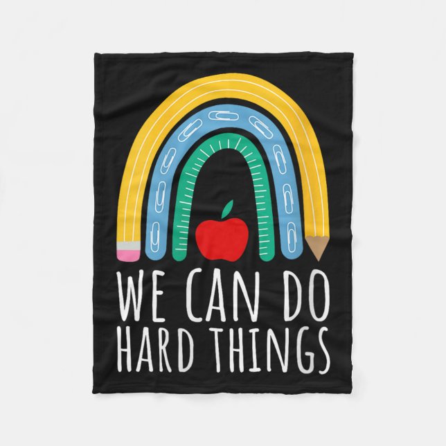 Couverture Polaire Womens We Can Do Hard Things Motivational Teacher  (Devant)