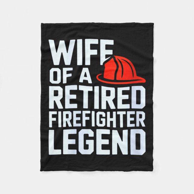 Couverture Polaire Womens Wife Of A Retired Firefighter Legend Proud  (Devant)