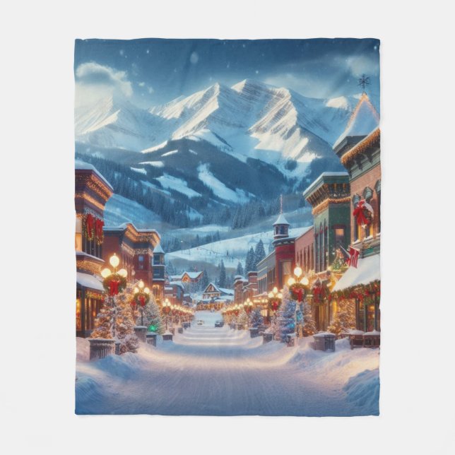 Couverture Polaire Wonderland d'hiver en Crested Butte, Colorado (Devant)