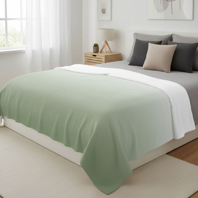 Couverture Polaire Wool ombre green blanket, Green gradient throw  (Créateur téléchargé)