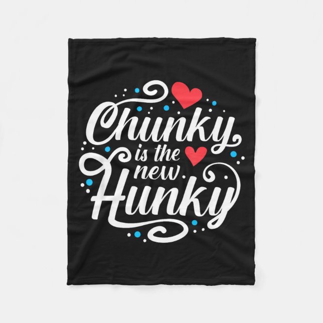 Couverture Polaire Workout Fitness Funny Chunky Is The New Hunky Grap (Devant)