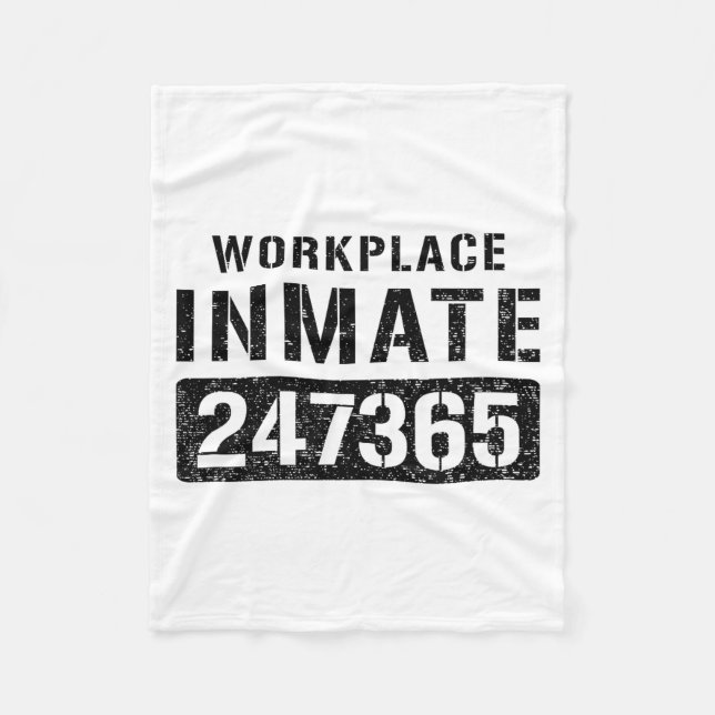 Couverture Polaire Workplace Worker Prisoner Inmate Halloween Costume (Devant)