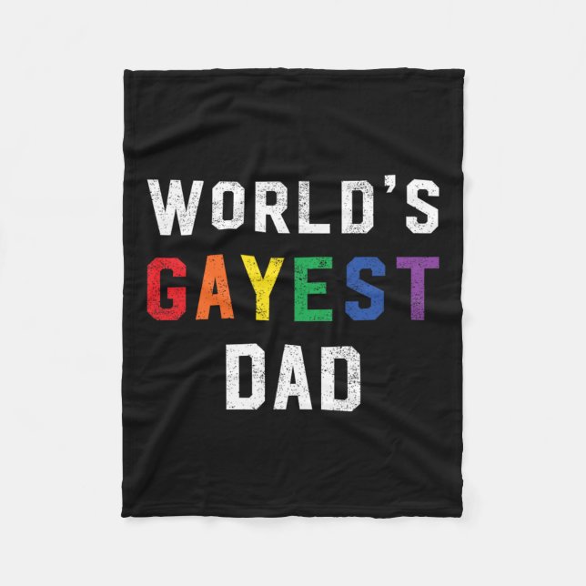 Couverture Polaire Worlds Gayest Papa mignon Gay pride Lgbt Fête des  (Devant)