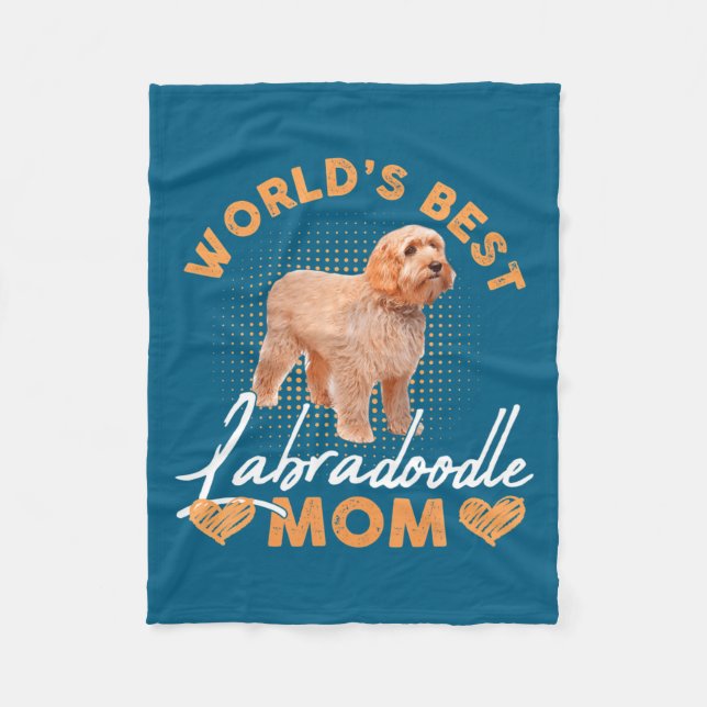 Couverture Polaire Worlds Labradoodle Mom Dog Funny  (Devant)