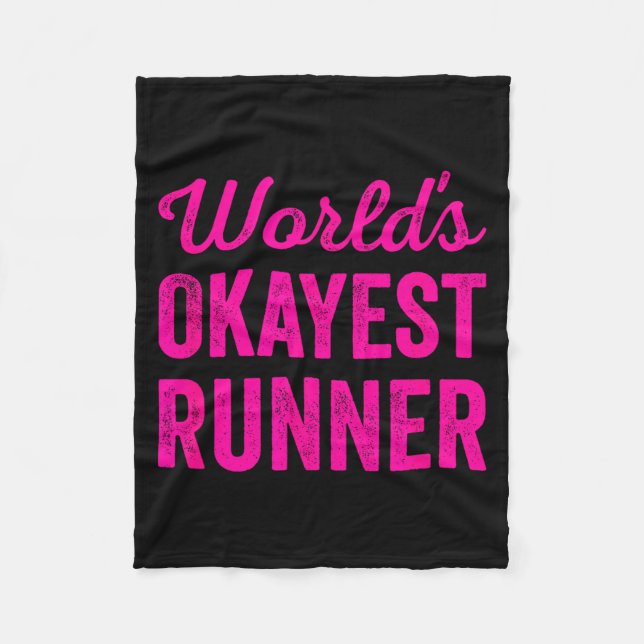 Couverture Polaire Worlds Okayest Runner Funny Sarcastic Running Srts (Devant)