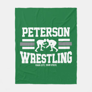 Couverture Polaire Wrestler AJOUTER LE NOM École Athlète Équipe de lu