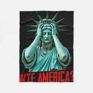 Couverture Polaire Wtf America Statue Of Liberty Anti-trump Political