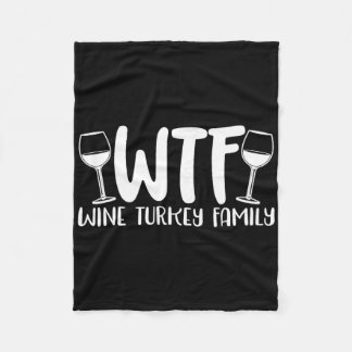 Couverture Polaire Wtf Wine Turkey Family 