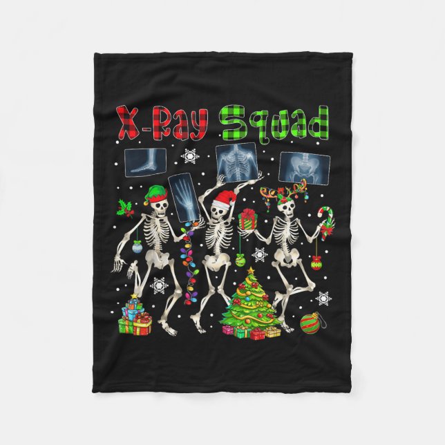 Couverture Polaire X-ray Squad Xmas Three Santa Reindeer Elf X-ray Sk (Devant)