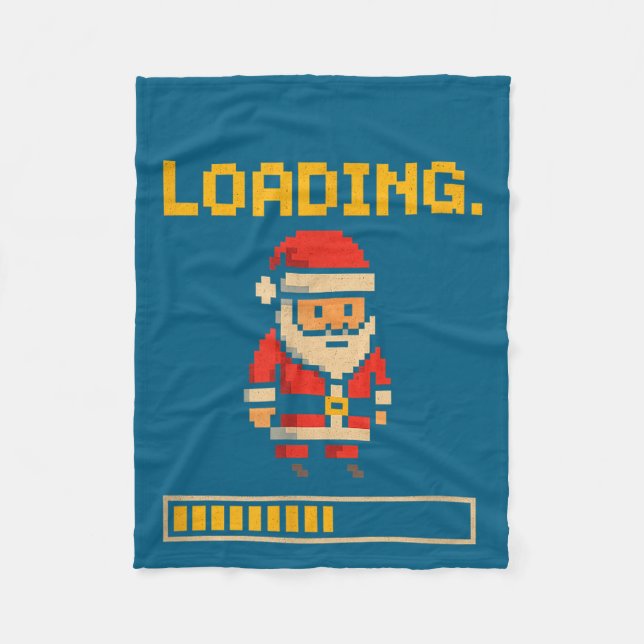 Couverture Polaire Xel Santa Loading Retro Christmas Gamer Shirt  (Devant)