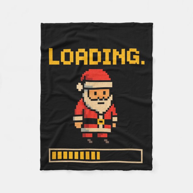 Couverture Polaire Xel Santa Loading Retro Christmas Gamer Shirt  (Devant)